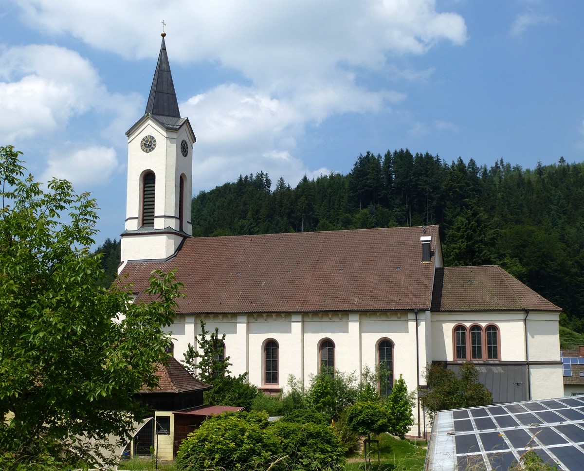 Oberwinden im Elztal, die Kirche St.Stephan, 1835-42 erbaut vom Weinbrennerschler Hans Vo, Juni 2015