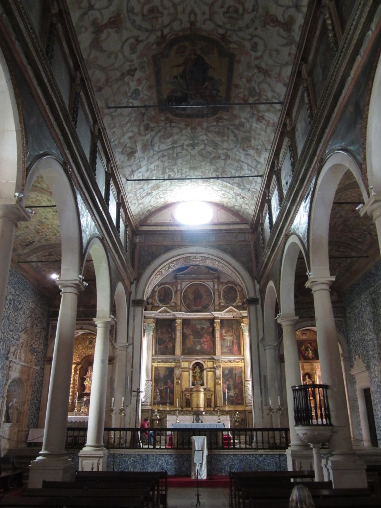 Obidos, Altre der St. Maria Kirche, Gemlde von Josefa de Obidos (28.05.2014)