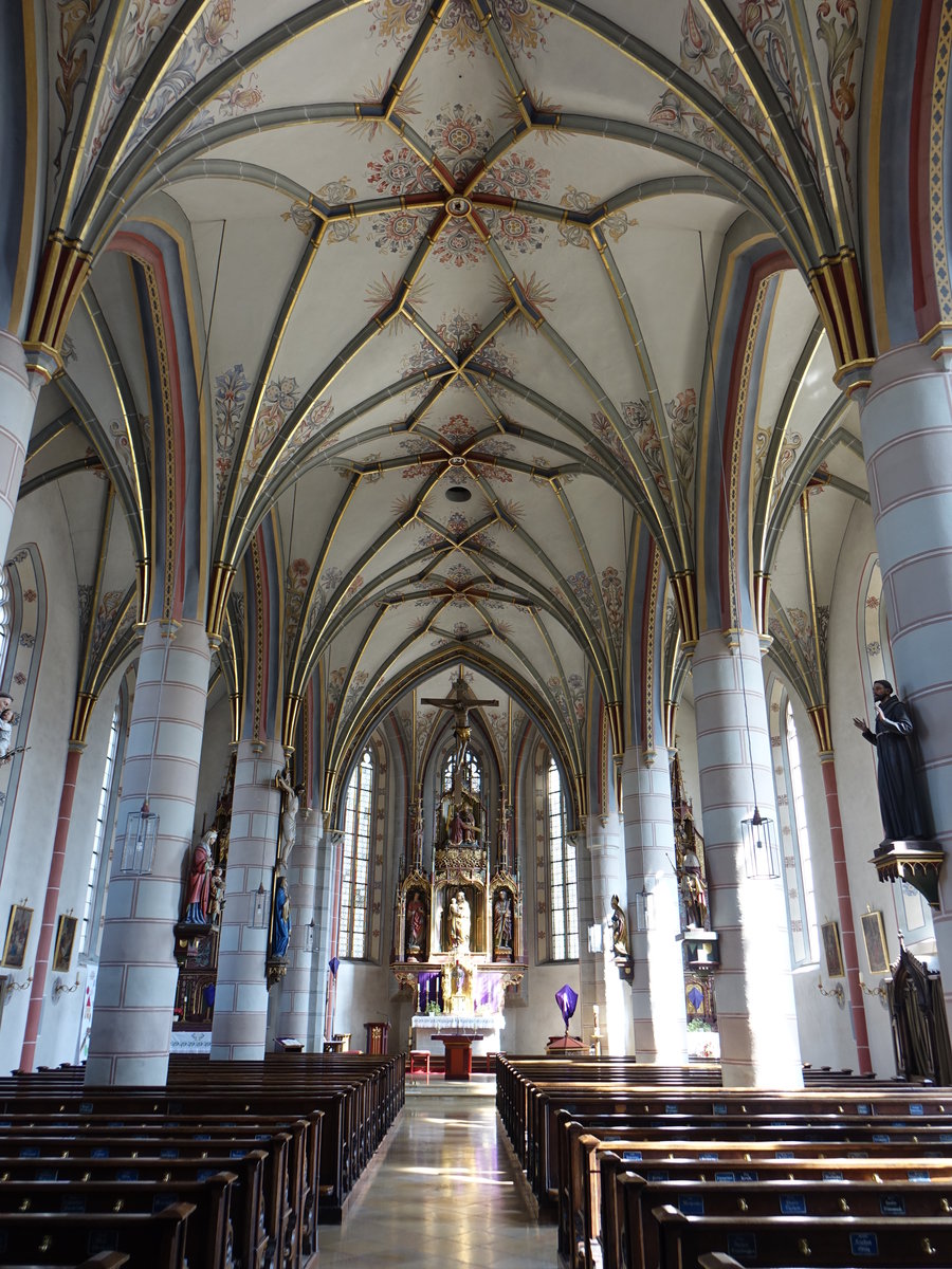 Obing, Innenraum der Pfarrkirche St. Laurentius (02.04.2017)