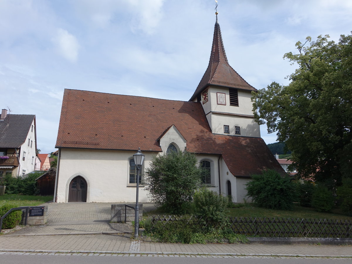 Ochsenbach, ev. Pfarrkirche Unserer lieben Frau, ehem. Wehrkirche, erbaut ab 1290 (24.06.2018)