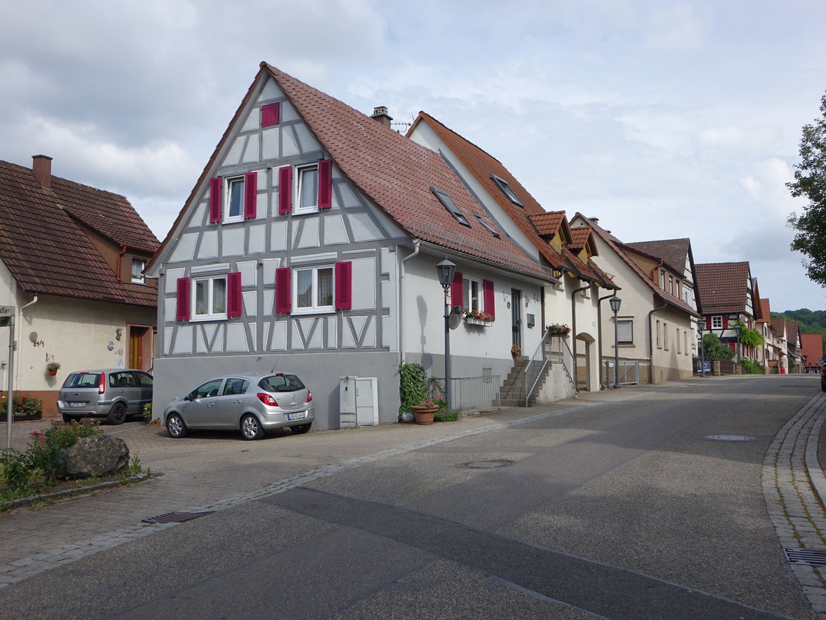 Ochsenbach, Fachwerkhuser in der Dorfstrae (24.06.2018)