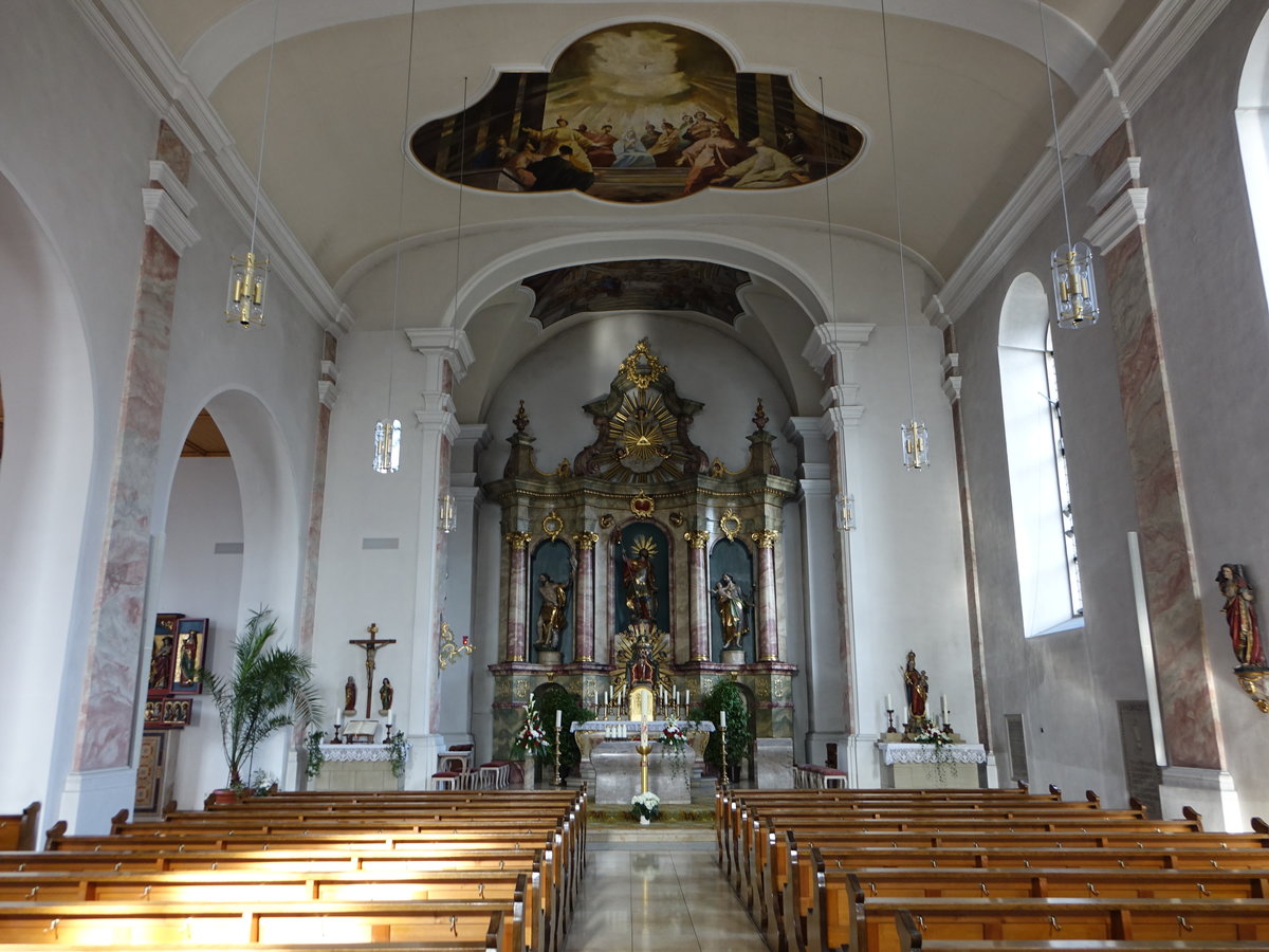 Oedheim, barocke Ausstattung in der St. Mauritius Kirche (29.04.2018)