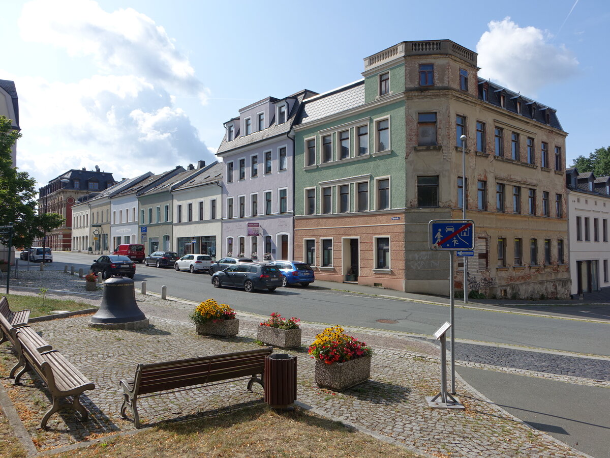 Oelsnitz/Vogtland, Huser in der Egerstrae (22.07.2023)