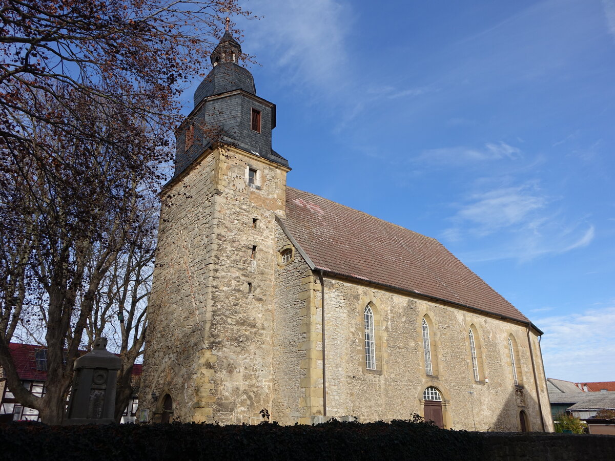 Oesterbehringen, evangelische Kirche, erbaut von 1689 bis 1692 (12.11.2022)