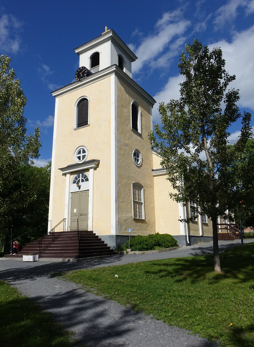 stersund, alte Ev. Kirche, erbaut 1846 als sptklassizistische norrlndische Bauernkirche (18.06.2017)