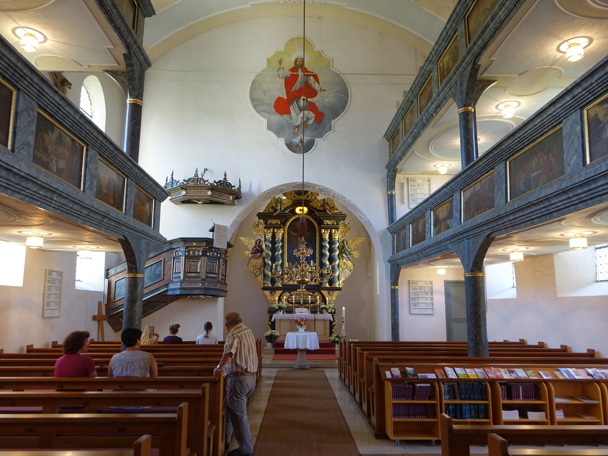 Offenhausen, Innenraum der ev. Pfarrkirche St. Nikolaus (11.06.2017)