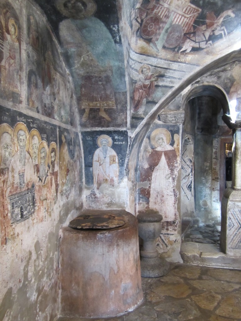 Ohrid, Fresken in der Klosterkirche Sveti Naum aus dem 18. Jahrhundert (07.05.2014)