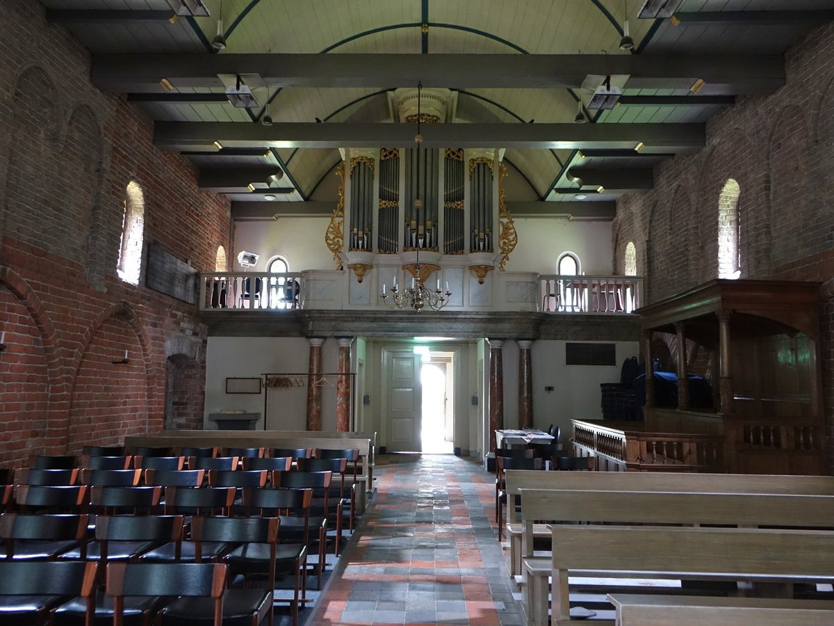 Oldeberkoop, Orgelempore in der ref. St. Bonifatius Kirche (25.07.2017)