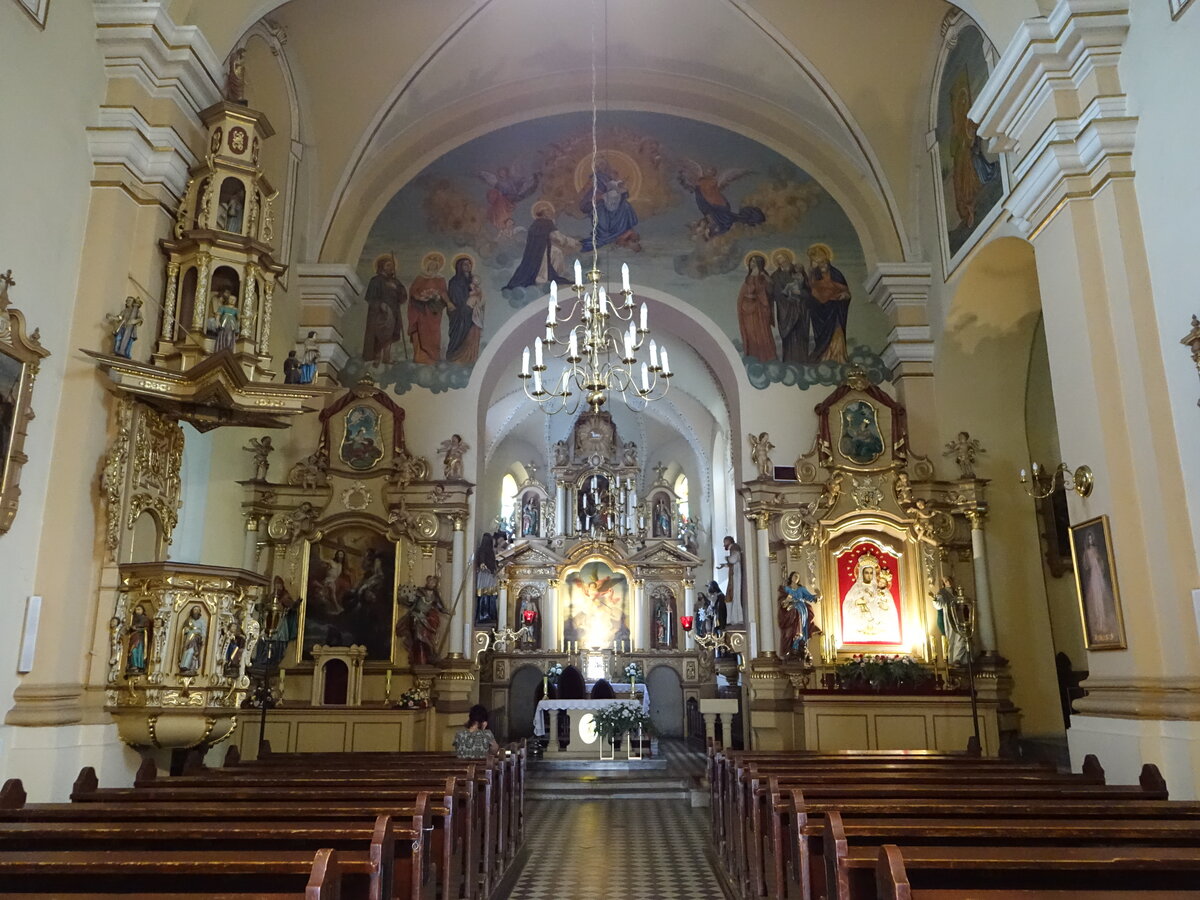 Olesno / Rosenberg, Innenraum von 1722 in der St. Michael Kirche in der Koscielna Strae (14.09.2021)