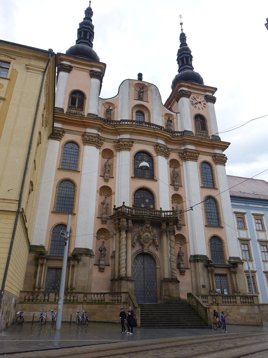 Olomouc / lmtz, barocke Jesuitenkirche Maria Schnee, erbaut von 1712 bis 1716 (03.08.2020)