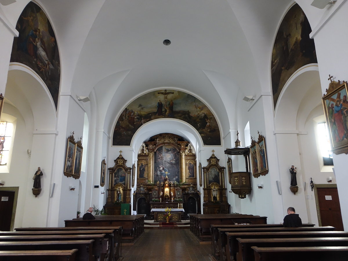 Olomouc / Ölmütz, Innenraum der Kapuzinerkirche Maria Verkündigung (03.08.2020)