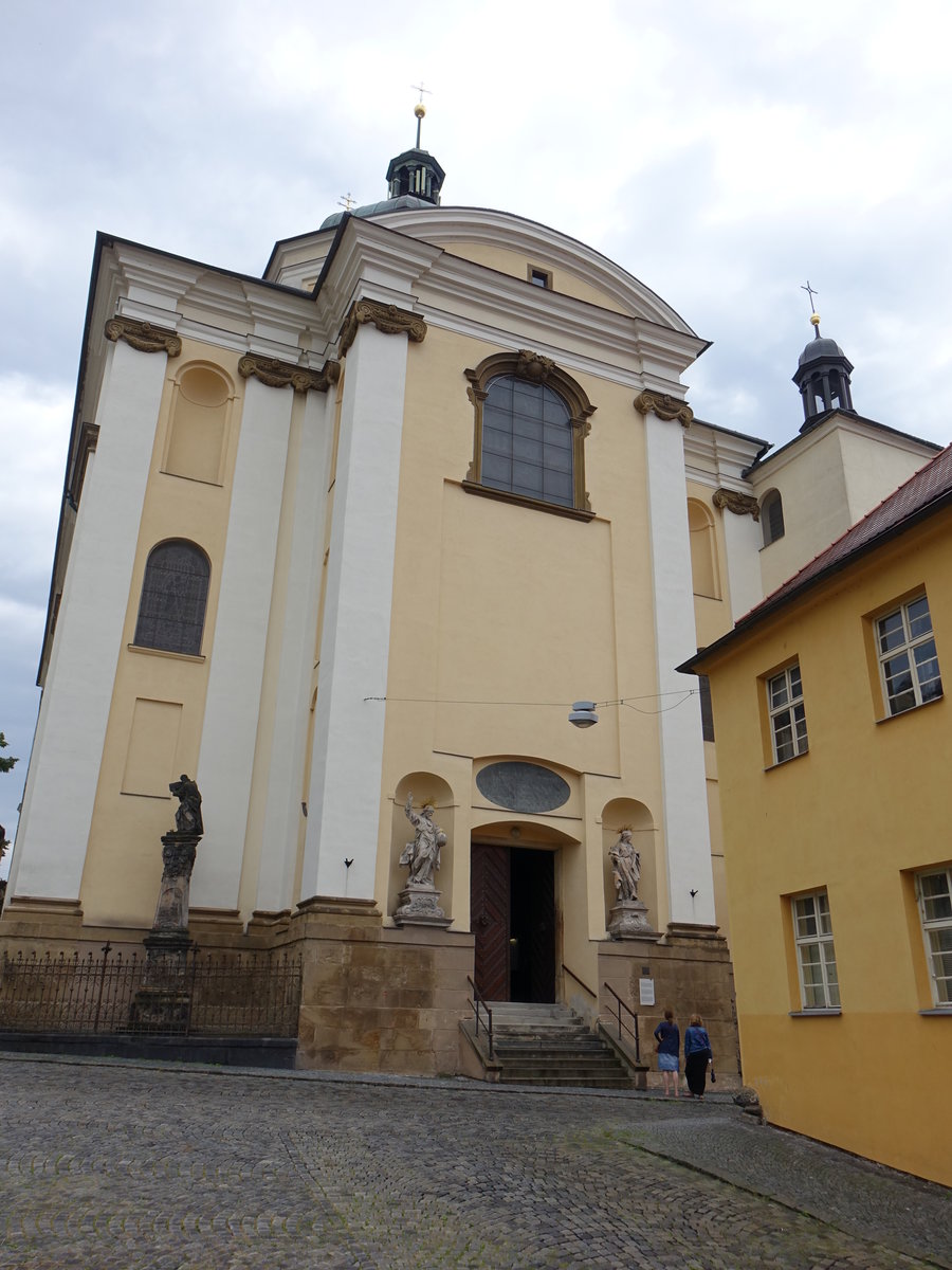 Olomouc / lmtz, Pfarrkirche St. Michael, erbaut von 1676 bis 1703 von Giovanni Pietro Tencalla und Baldassare Fontana (03.08.2020)