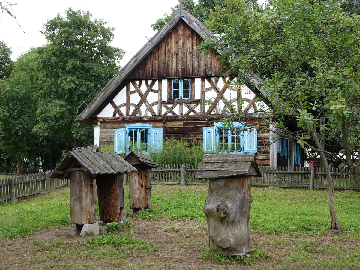 Olsztynek / Hohenstein, Bauernhaus aus Bartezek aus dem 19. Jahrhundert (05.08.2021)