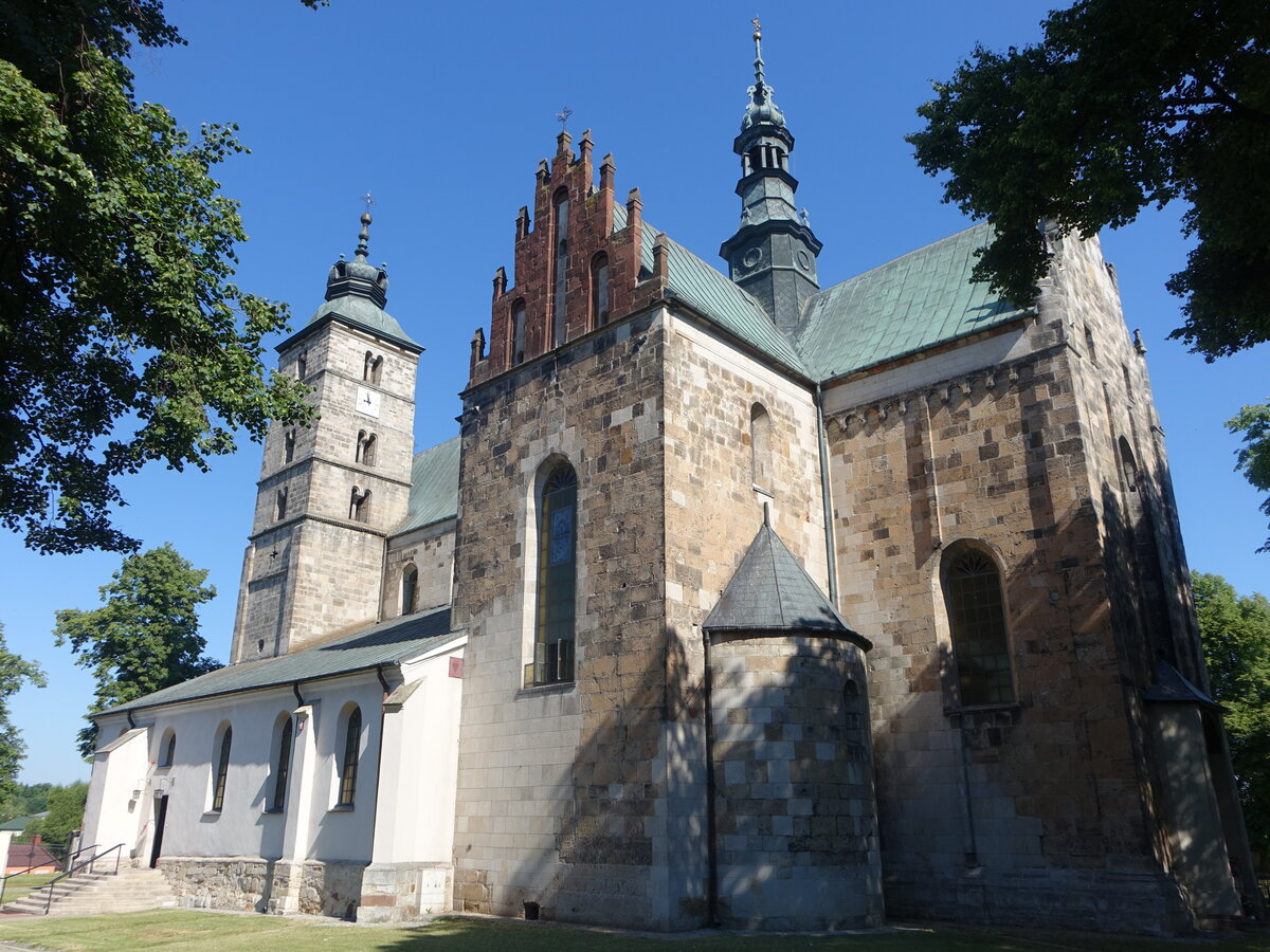 Opatow, Pfarrkirche St. Martin, erbaut im 12. Jahrhundert (18.06.2021)