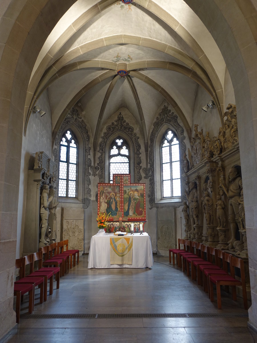 Oppenweiler, Chor der St. Jakobus Kirche, erbaut ab 1468 (03.04.2016)