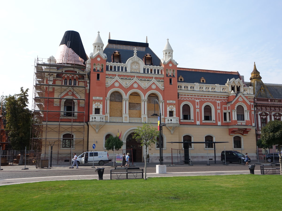 Oradea, Palast des griechisch katholischen Bistum, erbaut von 1903 bis 1905 durch den Architekt Rimanczy-junior (26.08.2019)