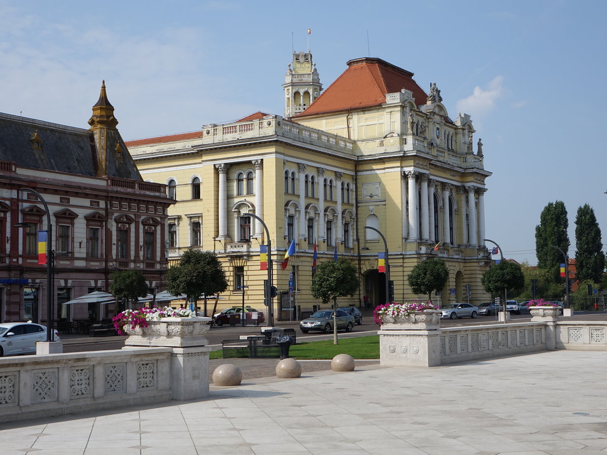 Oradea, Rathaus, erbaut von 1902 bis 1903 durch den Architekten Rimanoczy Kalman (26.08.2019)
