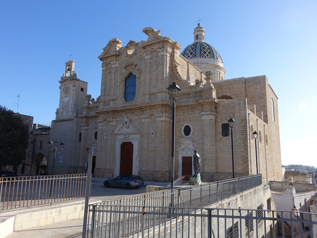 Oria, Pfarrkirche St. Maria Assunta in Cielo, erbaut von 1743 bis 1756 (02.03.2023)