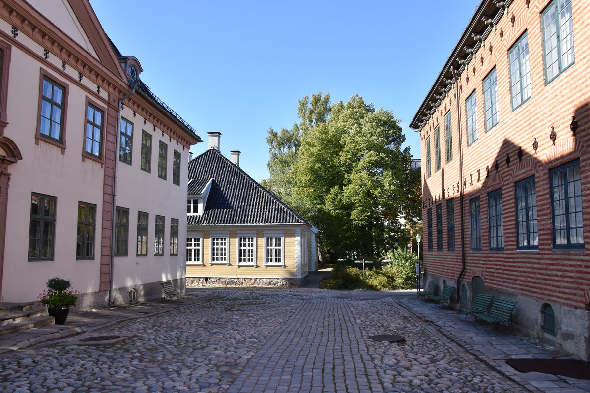 OSLO (Fylke Oslo), 12.09.2016, ein Stckchen altes Oslo, aufgebaut im Norwegischen Volksmuseum, einem Freilichtmuseum