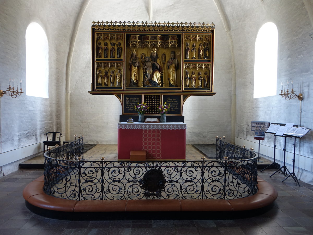 Ostbirk, Flgelaltar von 1480 in der Ev. Kirche (24.07.2019)