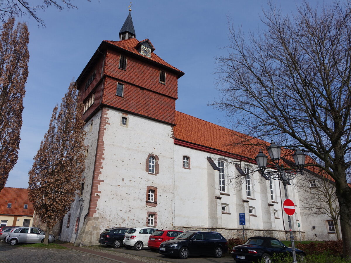 Osterode am Harz, Schlokirche St. Jacobi, gotischer Chor, Langhaus erbaut von 1751 bis 1752 (19.03.2024)