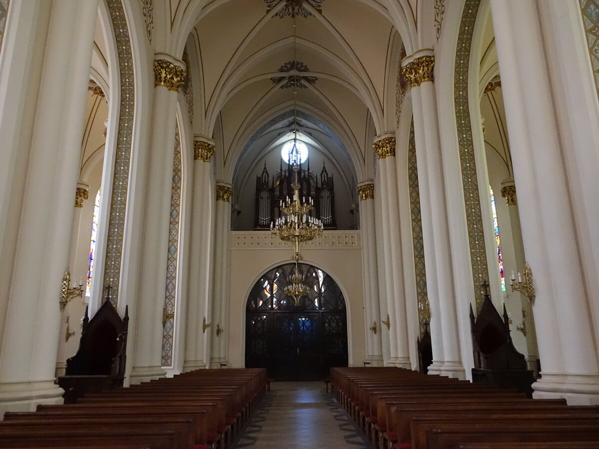 Ostrow Mazowiecka, Orgelempore in der Pfarrkirche Maria Himelfahrt (05.08.2021)