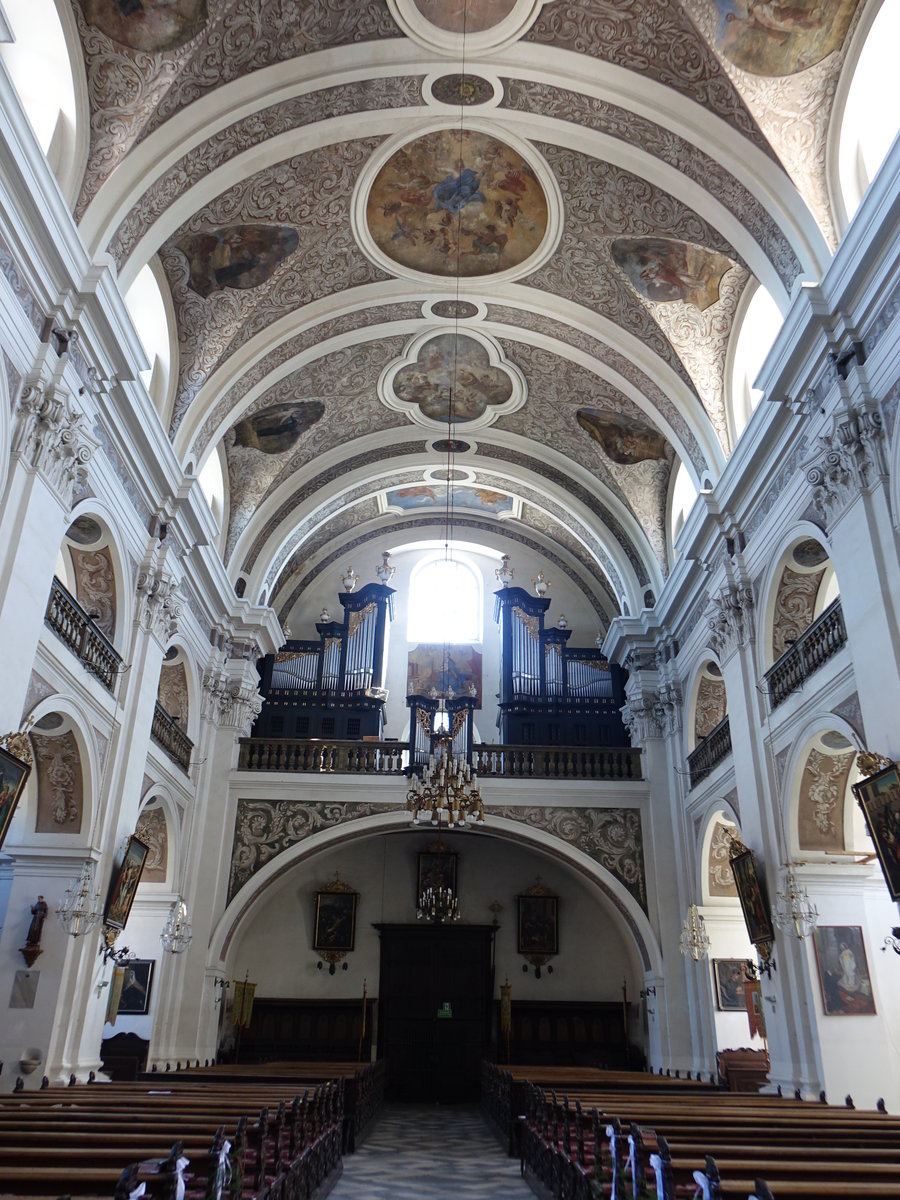 Otmuchov / Ottmachau, Orgelempore in der barocken St. Nikolaus Kirche (01.07.2020)