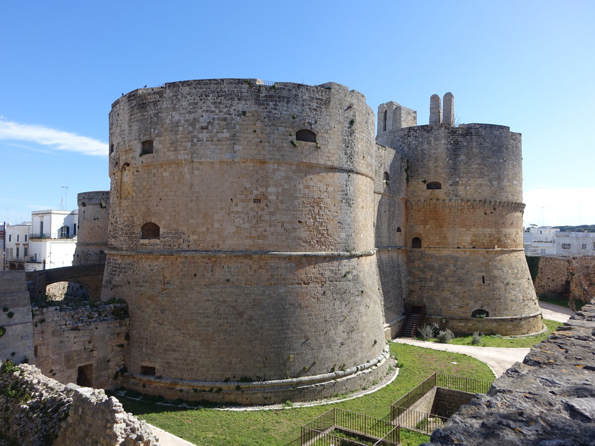 Otranto, Castello Aragonese, erbaut von 1485 bis 1498 (03.03.2023)
