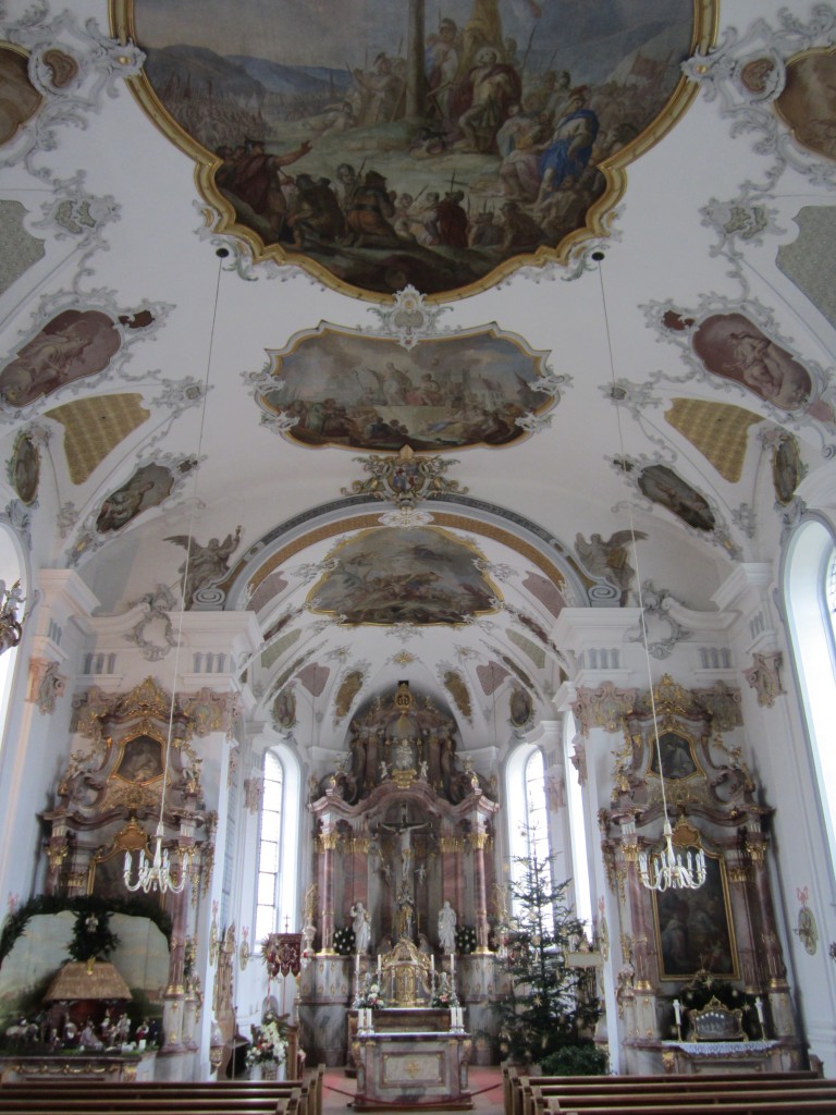 Otterswang, Altre der sptbarocken St. Oswald Kirche, erbaut 1770 (19.01.2014)