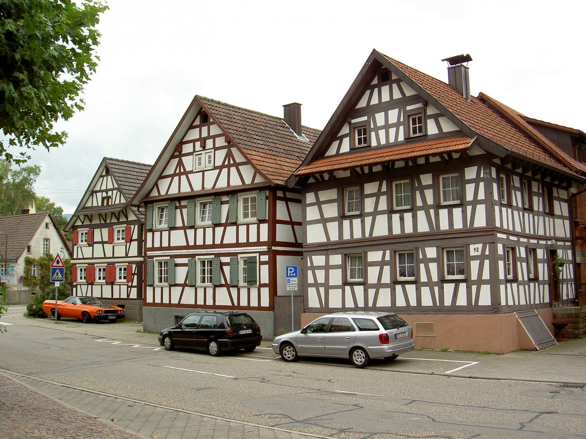 Ottersweier, Fachwerkhuser in der Laufer Strae (01.09.2014)