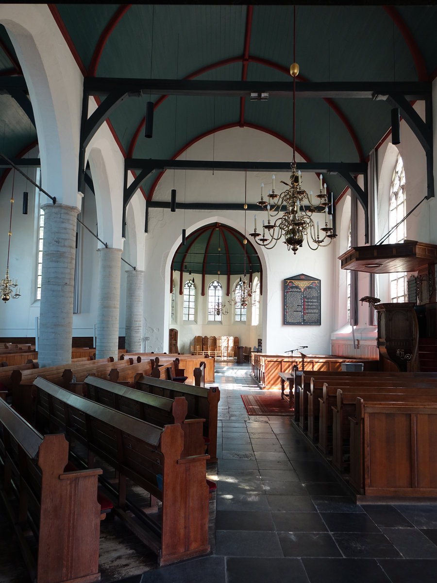 Oude Tonge, Innenraum der Ref. Kirche (24.08.2016)