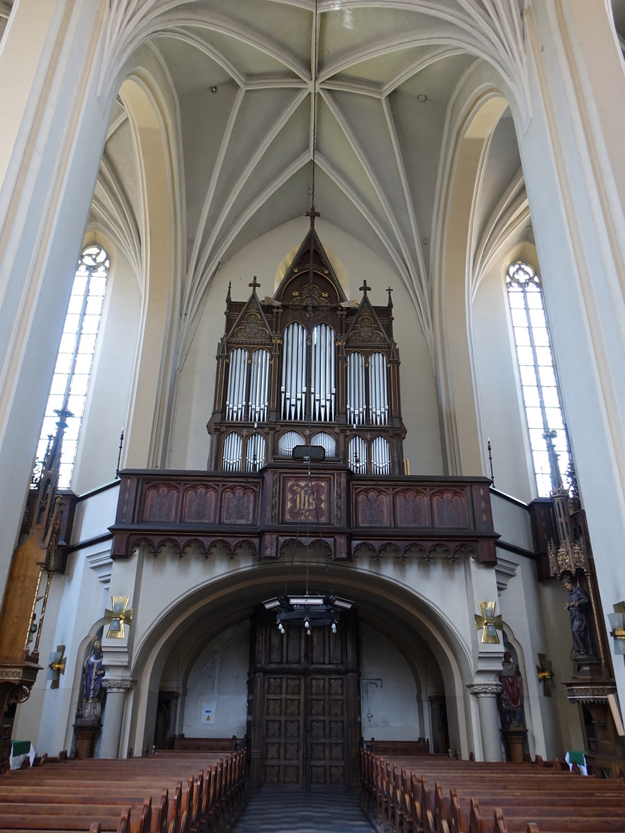 Paczkow / Patschkau, Orgelempore in der St. Johannes Kirche (01.07.2020)