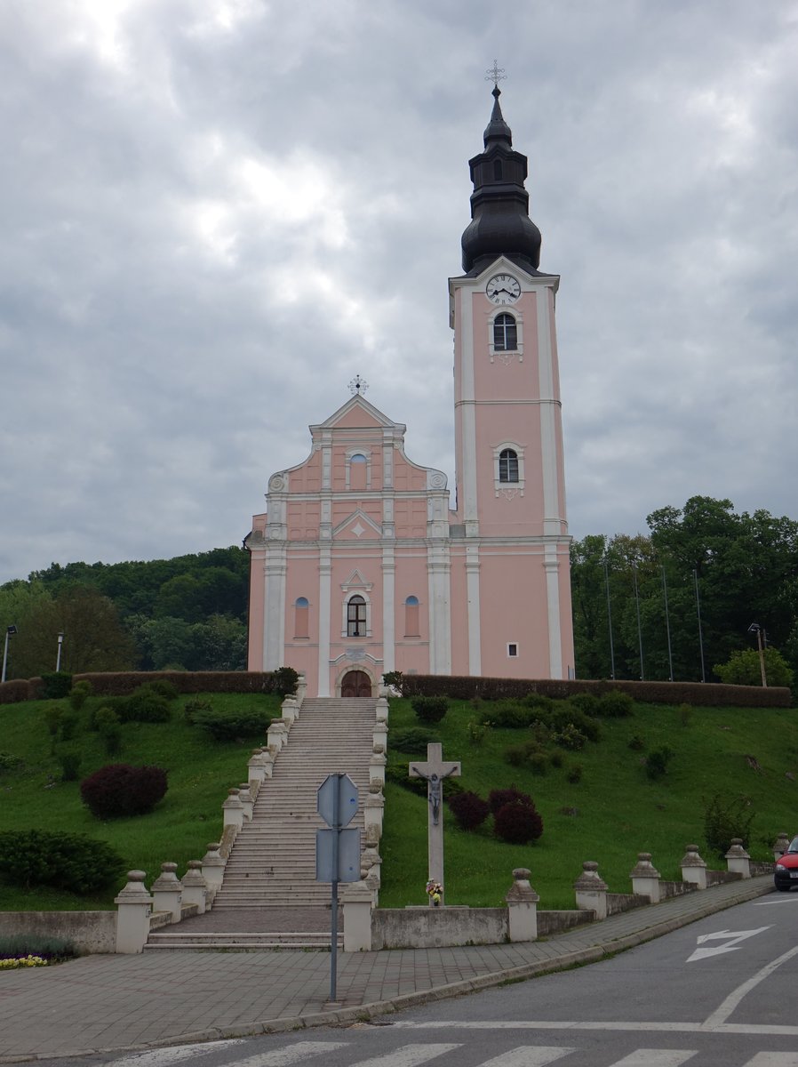 Pakrac, kath. Maria Himmelfahrt Kirche, erbaut im 18. Jahrhundert (02.05.2017)