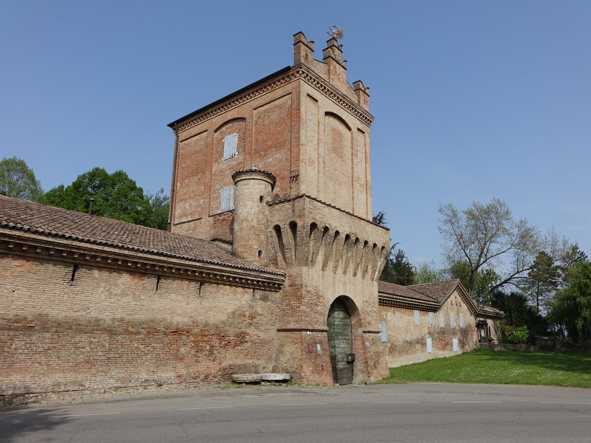 Panzano, Torturm des Castello Malvasia, erbaut im 16. Jahrhundert (11.04.2024)
