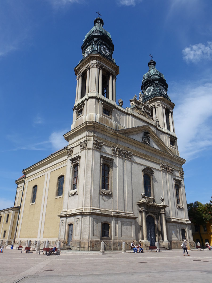 Papa, kath. Kirche St. Stephan, erbaut von 1774 bis 1786 durch Jakob Fellner (27.08.2018)