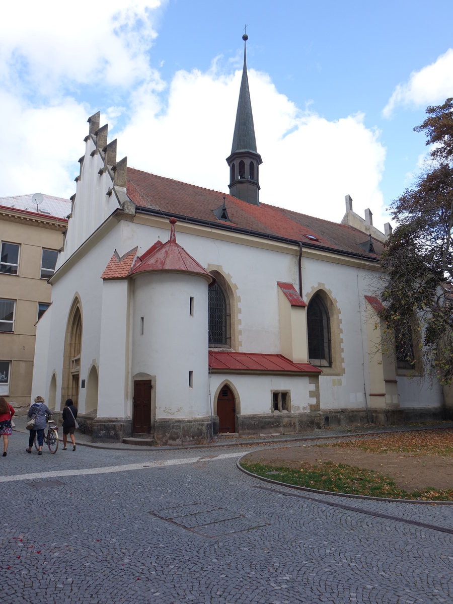 Pardubice / Pardubitz, St. Marien Kirche, erbaut bis 1359 (30.09.2019)