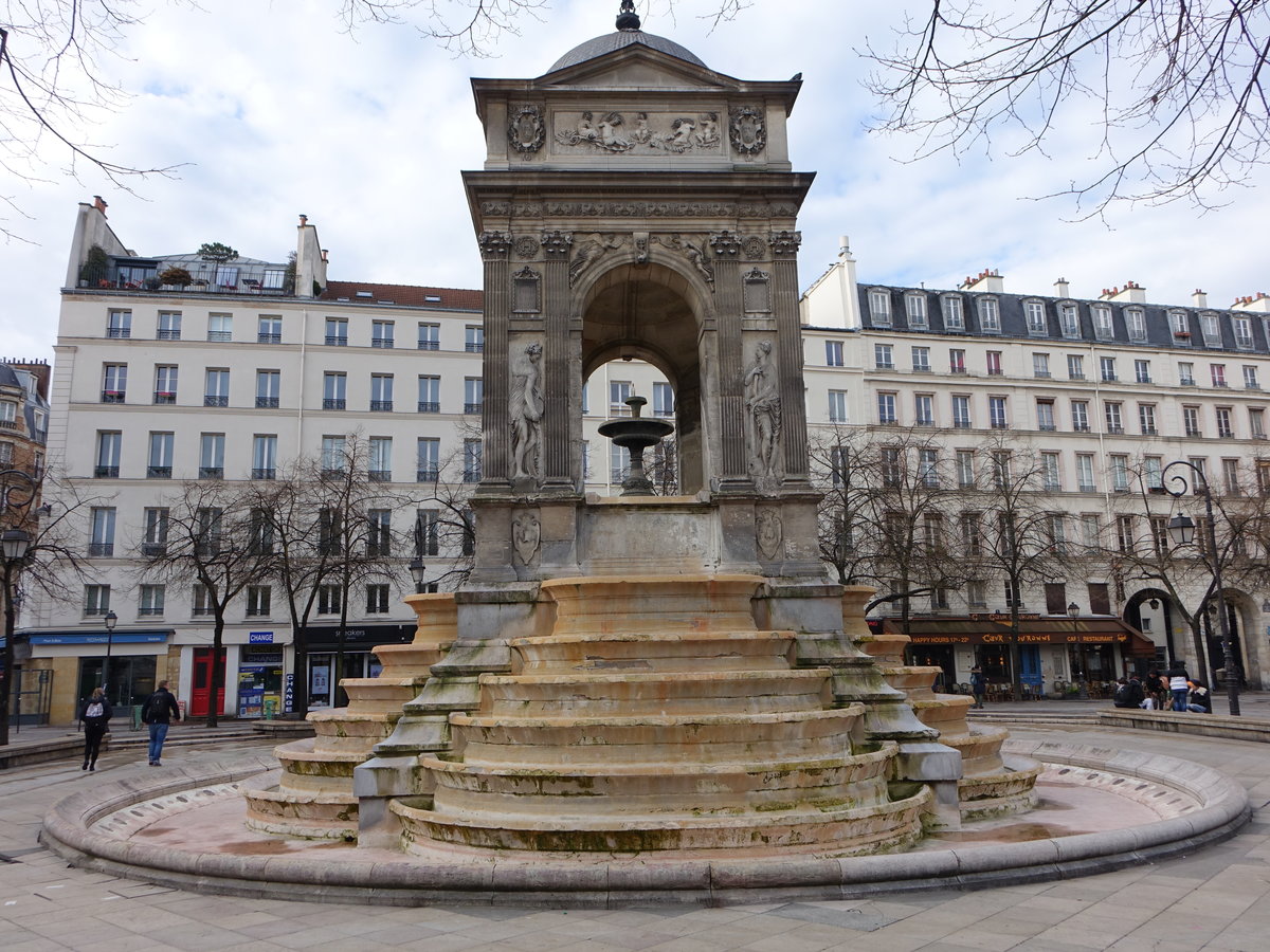 Paris, Fontaine des Innocents am Place Joachim du Bellay, erbaut 1785 (31.03.2018)