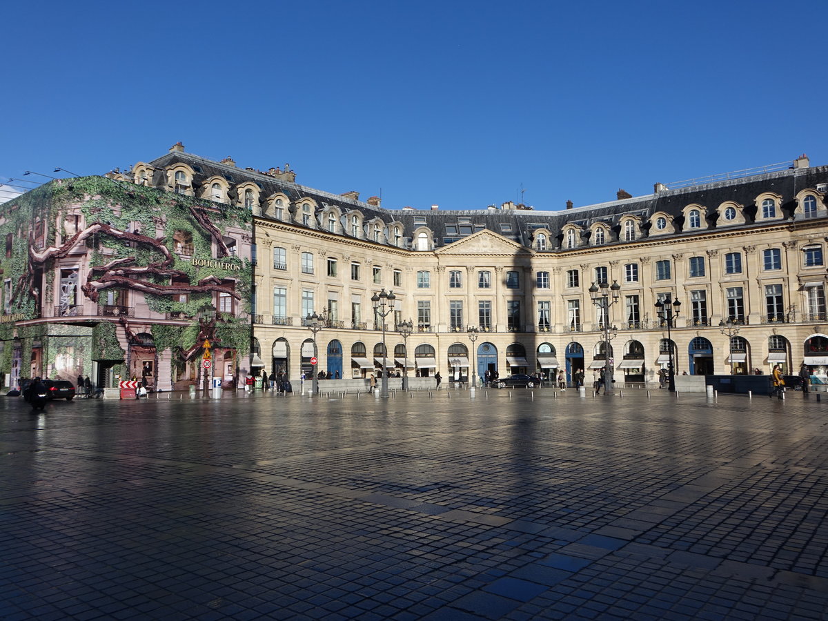 Paris,  Htels particuliers am Place Vendome im klassizistischen Prachtstil  (30.03.2018)