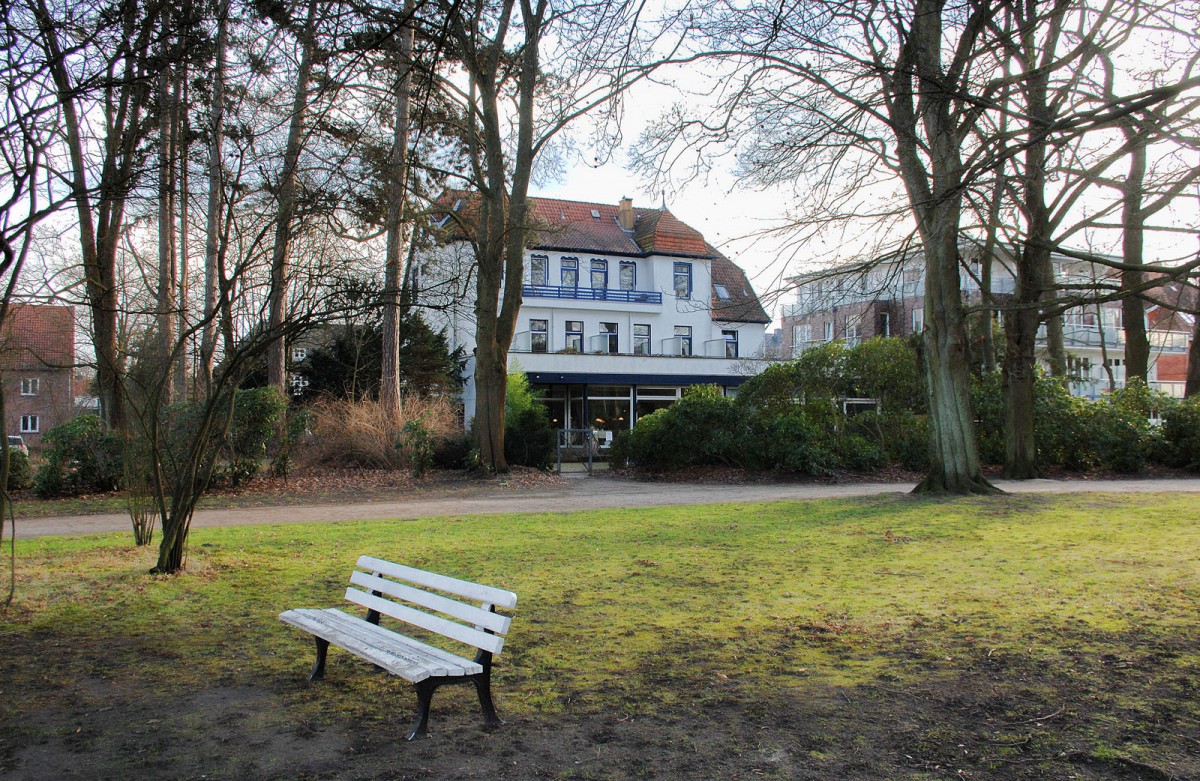 Park-Hotel in Lneburg vom Kurpark aus gesehen. 31. Januar 2016.