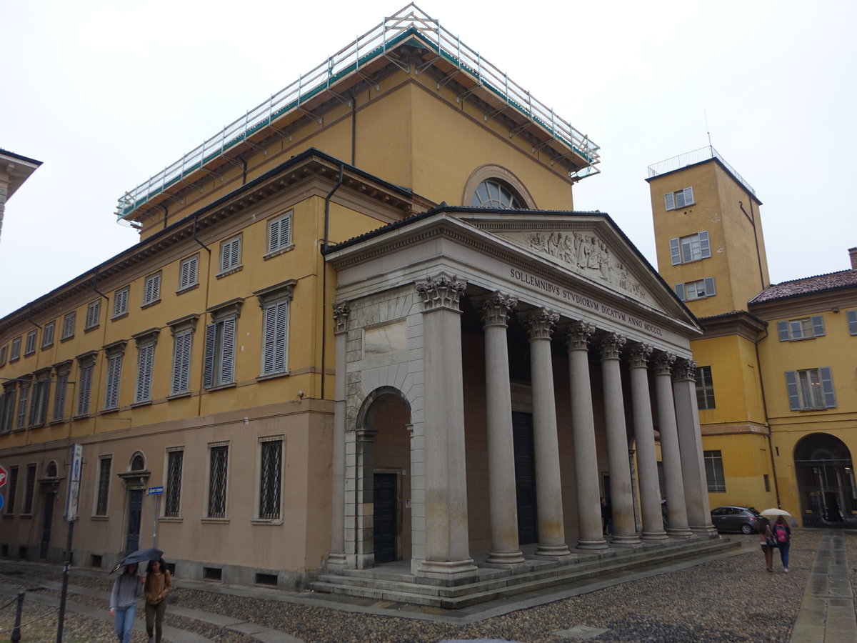 Pavia, Aula Magna in der Universitt, erbaut 1788 (01.10.2018)