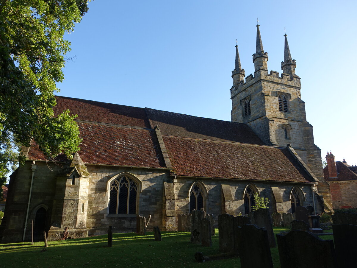 Penshurst, Pfarrkirche St. John, erbaut ab 1170 (04.09.2023)