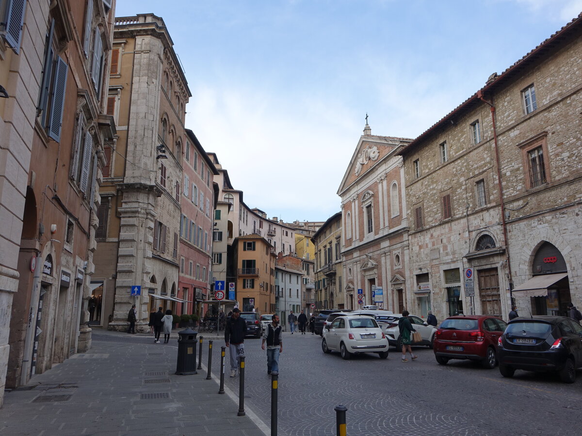 Perugia, Jesuitenkirche Chiesa del Gesu an der Piazza Matteoti (26.03.2022)