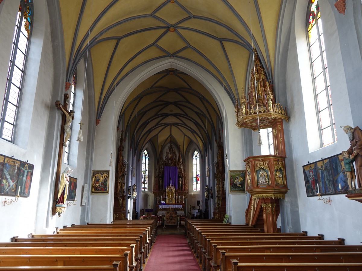 Peterskirchen, Innenraum der St. Peter und Paul Kirche (14.02.2016)