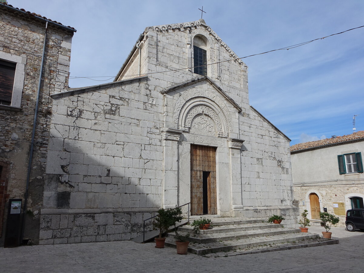 Petrella Tifernina, Pfarrkirche San Giorgio, erbaut von 1165 bis 1217 (17.09.2022)
