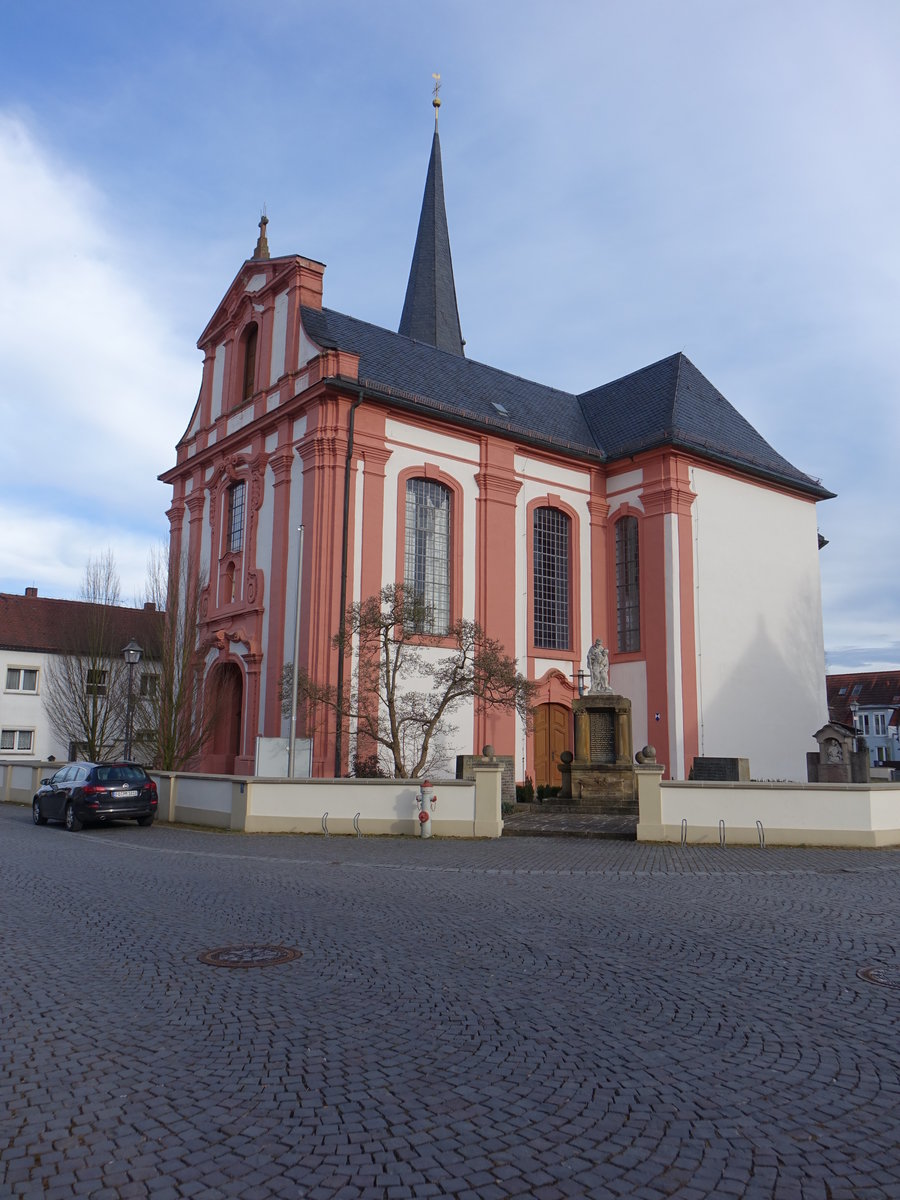 Pettstadt, Pfarrkirche Maria Geburt, erbaut bis 1755 durch Jakob Michael Küchels (11.03.2018)