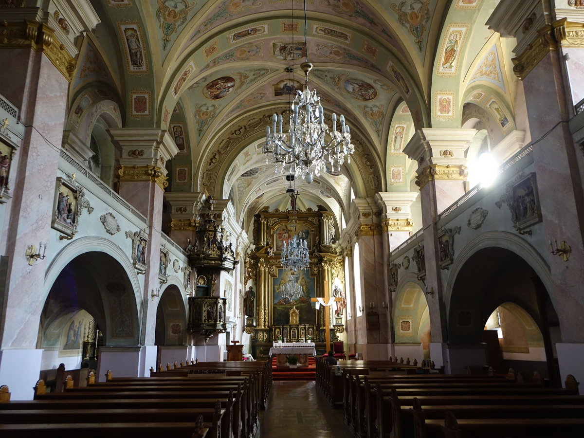 Pezinok, Innenraum der Pfarrkirche Verklrung des Herrn (29.08.2019)