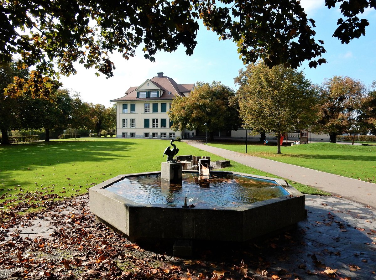 Pfffikon ZH, Primarschule Obermatt mit Parkanlage - 06.10.2014