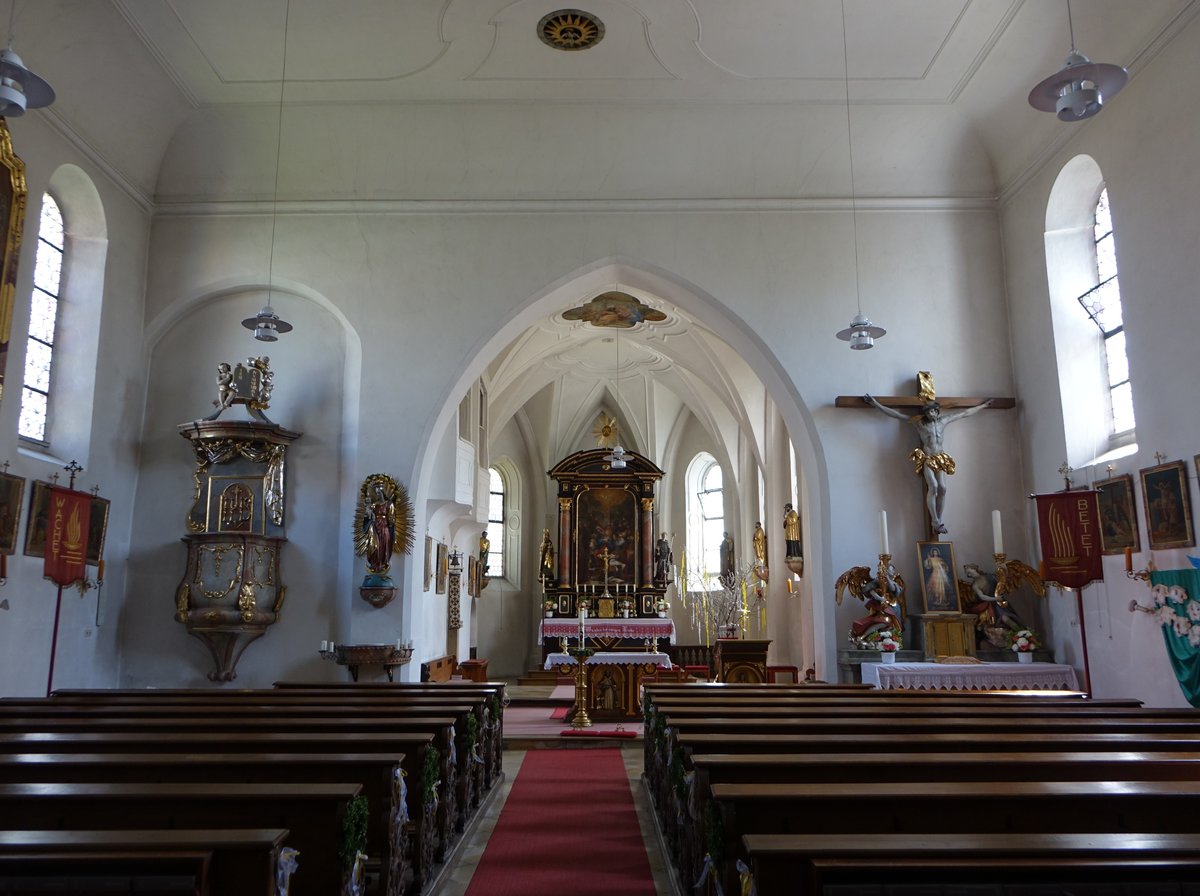 Pfatter, barocker Innenraum der Pfarrkirche Maria Himmelfahrt (02.06.2017)