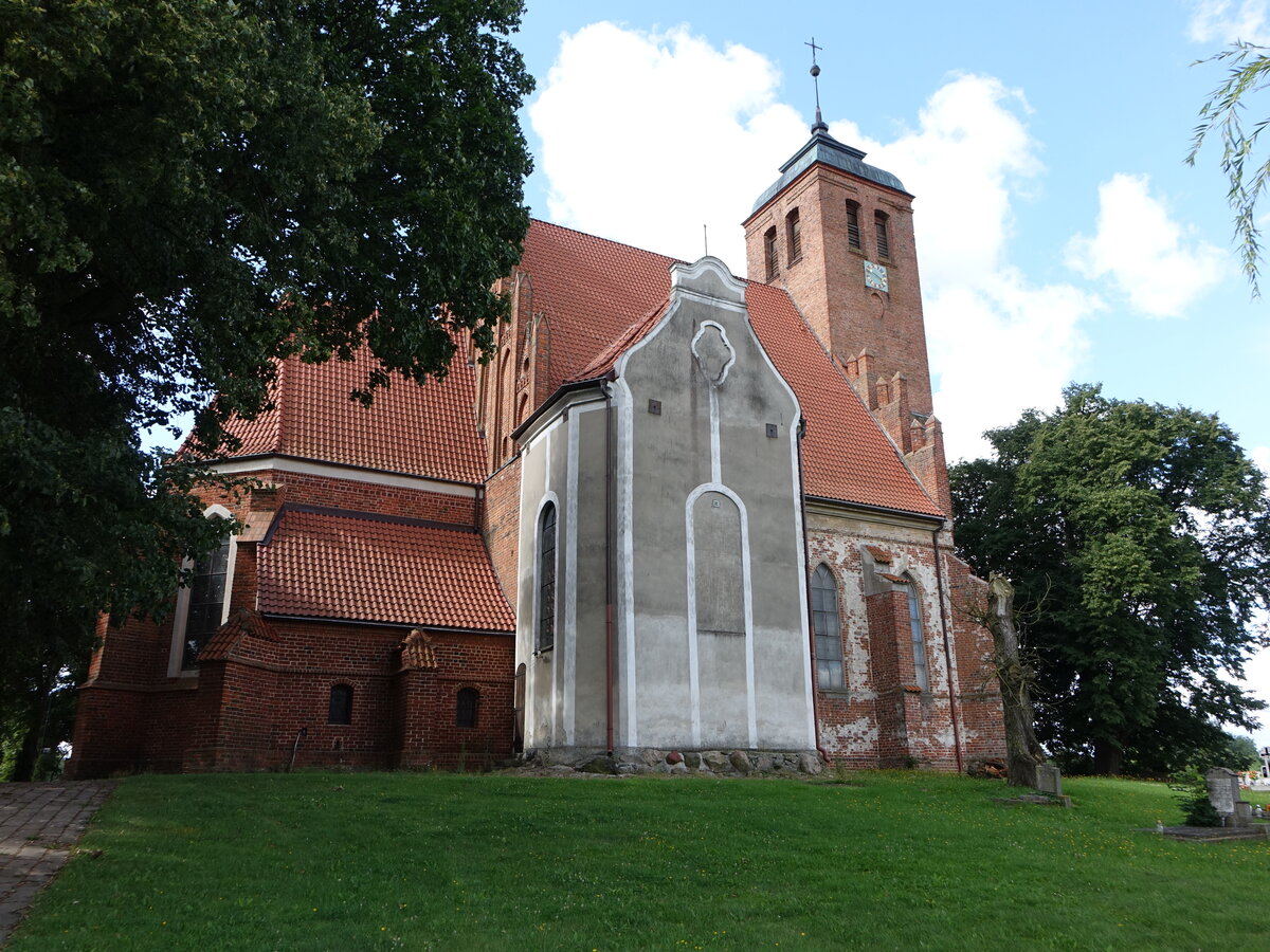 Piaseczno / Pehsken, Pfarrkirche Maria Geburt, erbaut ab 1348 (03.08.2021)