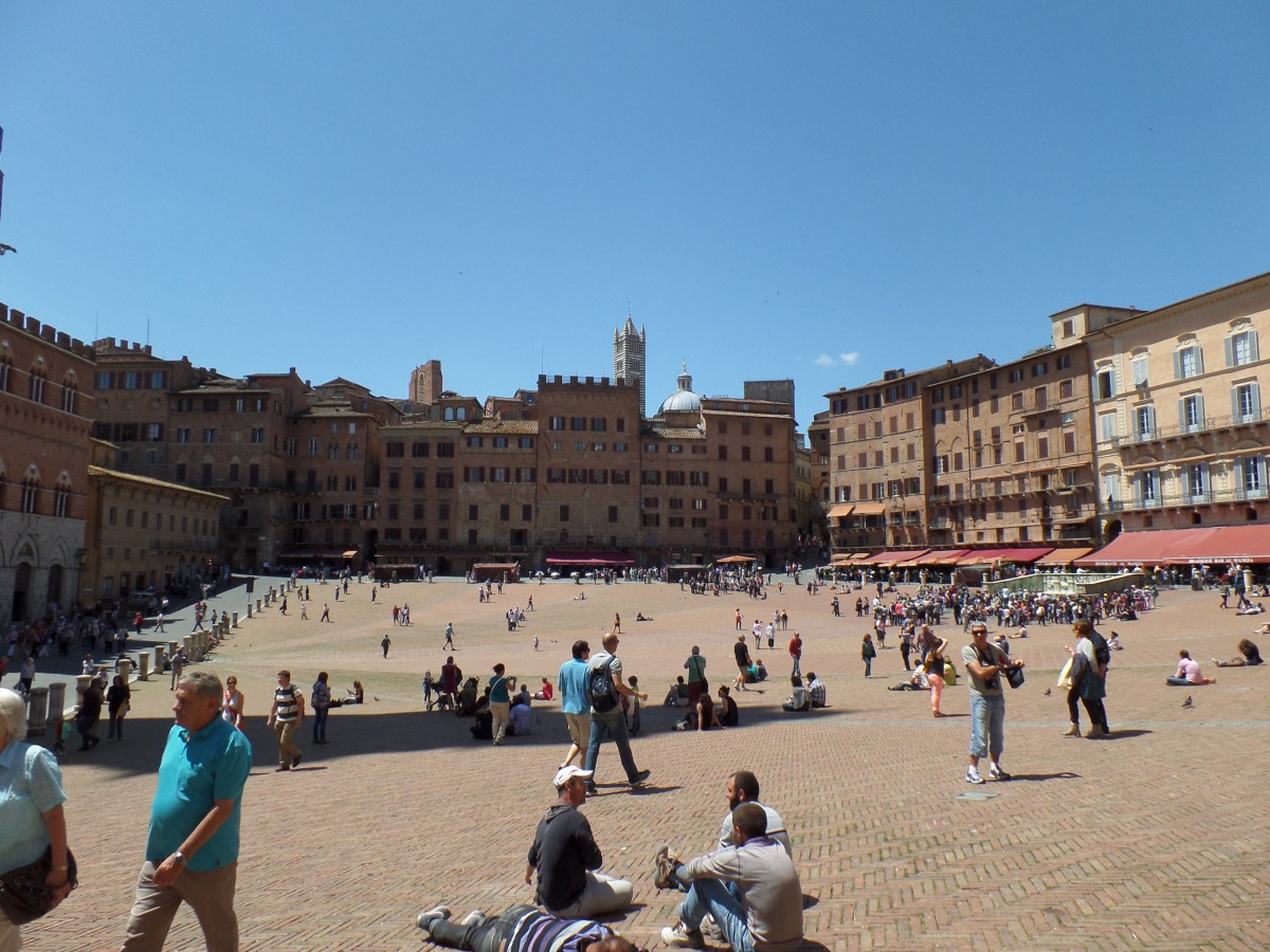 Piazza del Campo in Sienna , Foto am 20.5.2014
